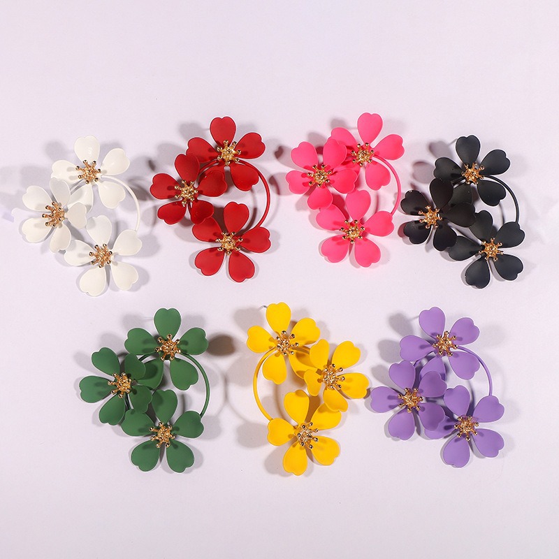 Camellia Ear Studs Ornament High-grade Special Interest Light Luxury