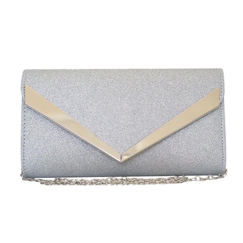 Womens Hand-held Evening V-shaped Dress Simple Evening Wear Trendy Crossbody Bag