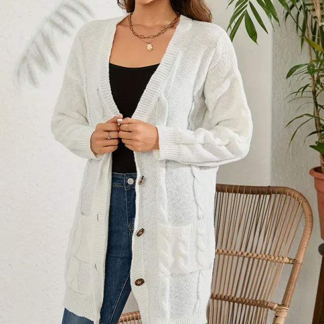 Fashion Women's Cardigan Sweater Fashion White - Shop at LoveMi