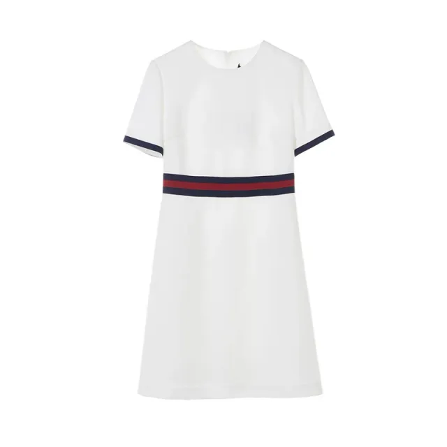 Autumn New Round Neck Retro Temperament Dress Women's High Sense White - Shop at LoveMi