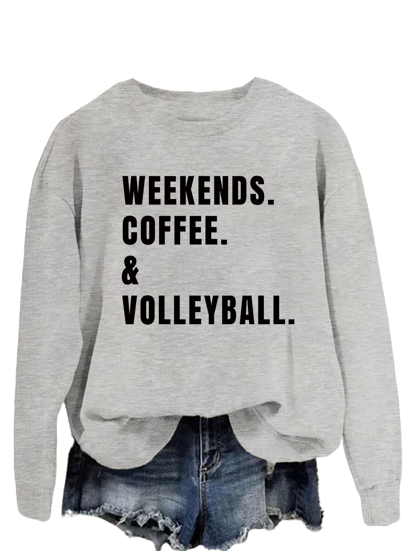 Gray Sweater Black Font