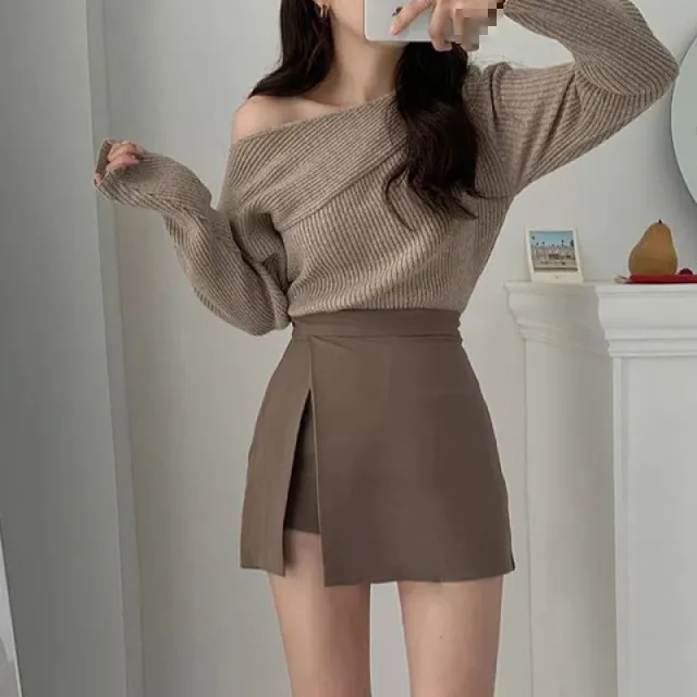 Elegant Black Skirt For Women Khaki - Shop at LoveMi
