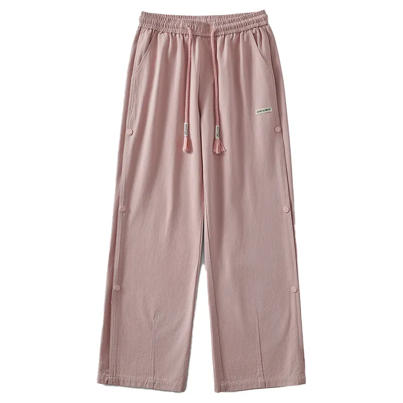 Fashion Men's Loose Straight Wide-leg Pants - Pink