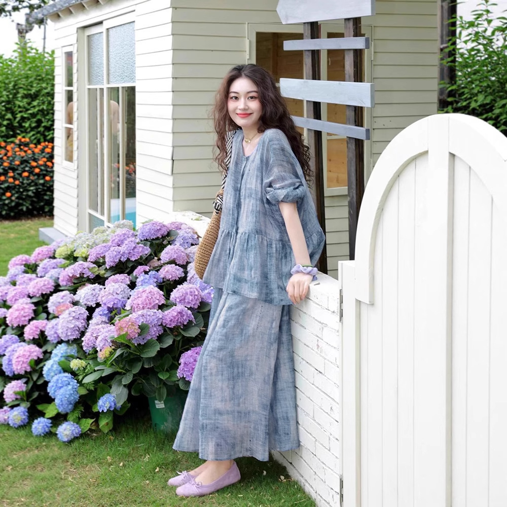 Womens Printed Shirt Top And Strap Dress