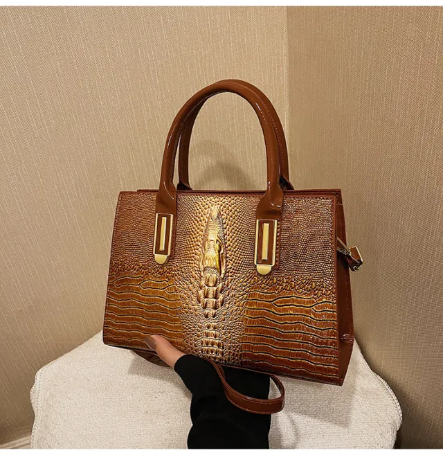 Portable Women's Fashion Hand Carrying Large capacity Crossbody Bag Brown - Shop at LoveMi