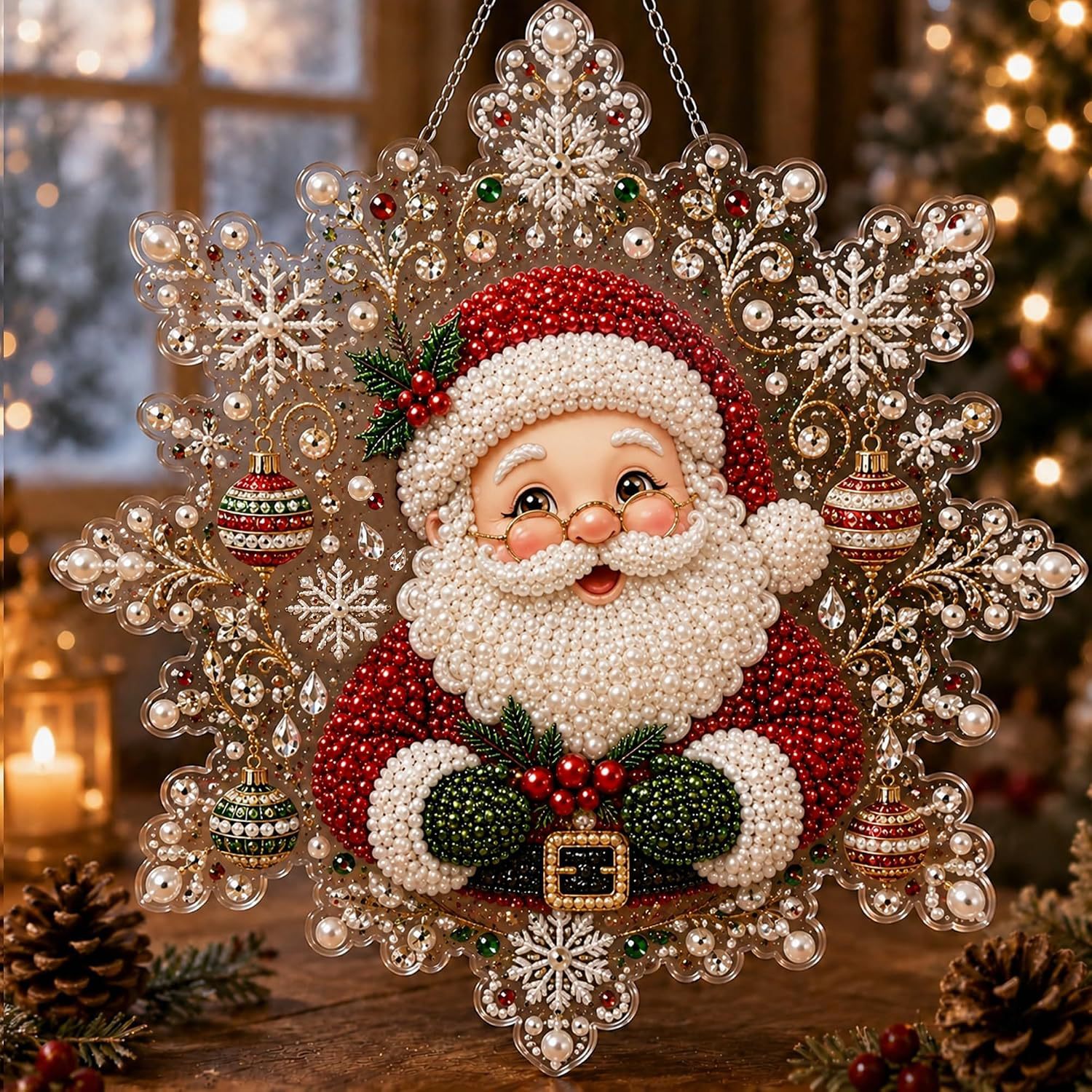 Christmas-themed 5D Diamond Painting Pendant