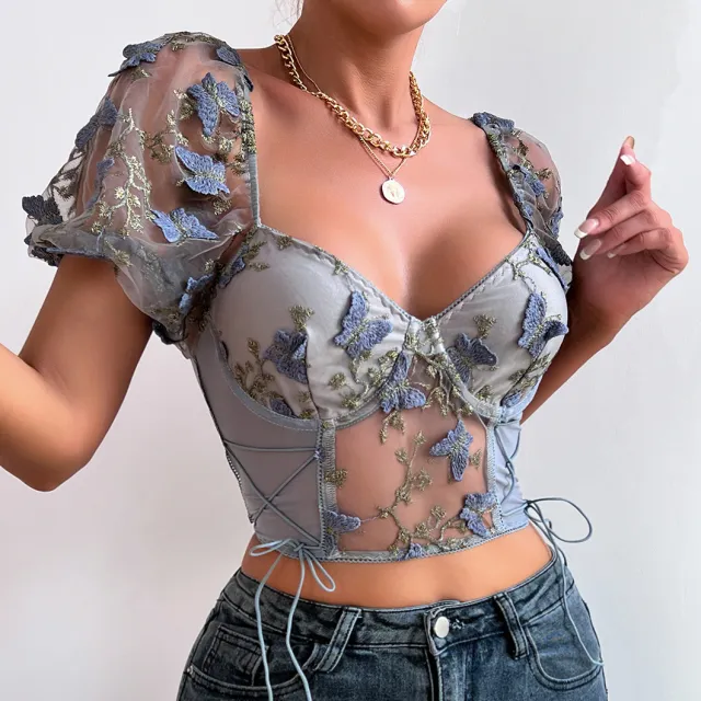 Ladies New Backless See through Camisole Gray - Shop at LoveMi