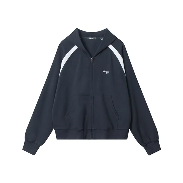 Sports Casual Cardigan Coat American Loose Letter Embroidery Sapphire Blue - Shop at LoveMi