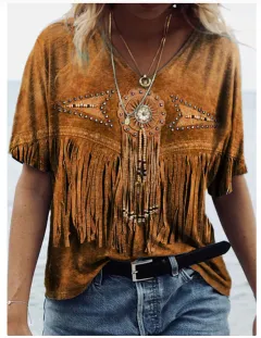 Women's V-neck Short-sleeved Summer - Lypv008 - View 1