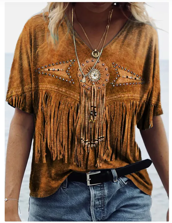 Women's V neck Short sleeved Summer Lypv008 - Shop at LoveMi