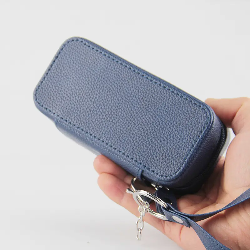 Storage Bag With Lychee Pattern Leather Cover