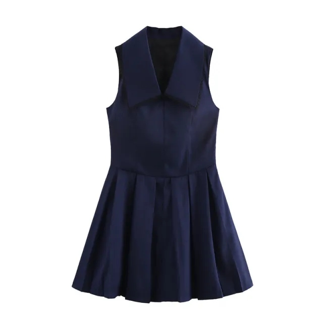 European And American Style Women's Fashion Sexy Wide Pleated Lead Short Dress - Shop at LoveMi