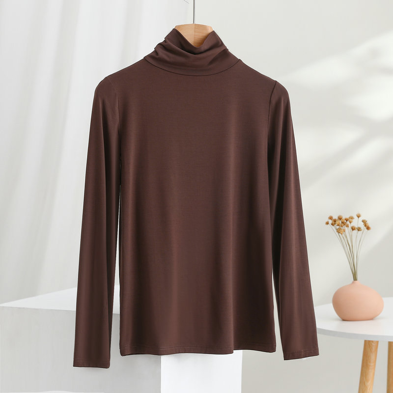 Womens SpringSummer Spliced Relaxed-Neck Base Layer Top