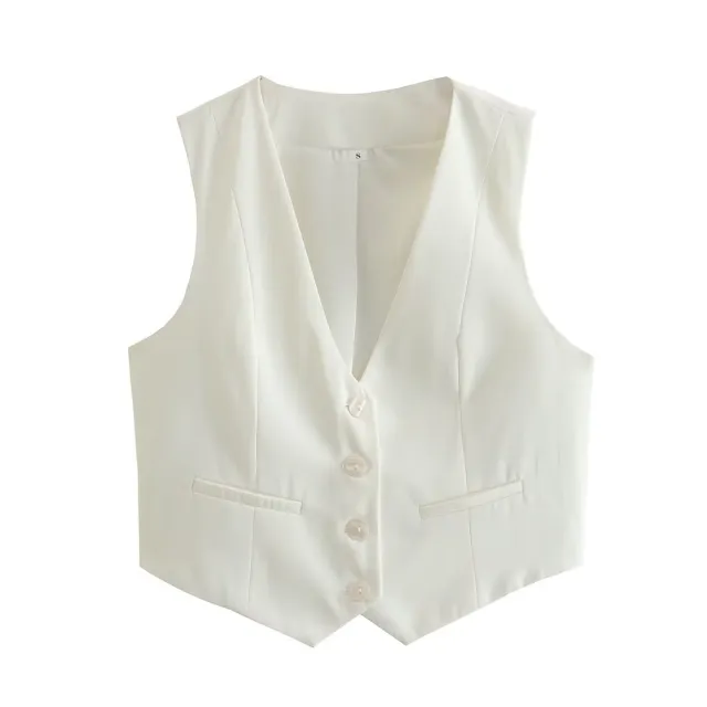 Women's Single breasted Suit 7 color Vest White - Shop at LoveMi