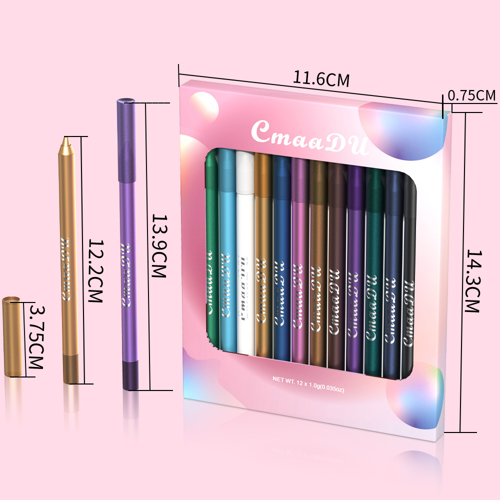 Portable 12-Color Home Use Butterfly Wing Eyeshadow Eyeliner Pencil 61a6f2c9 0b29 4f76 9894 81cd77b4500e