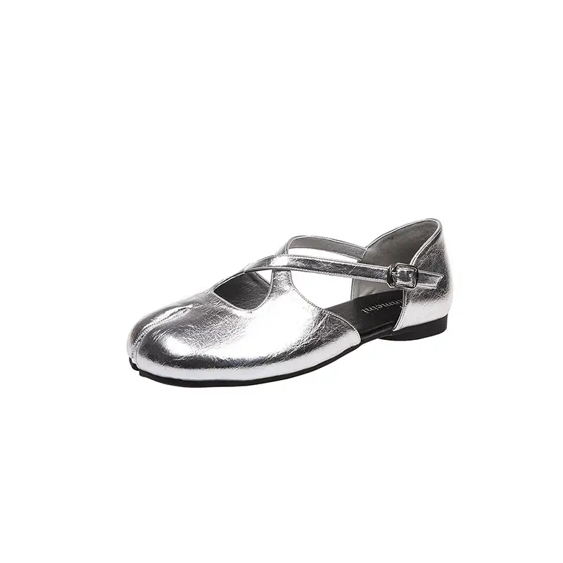Ballet-style Cross-strap Open-toe Womens Shoes