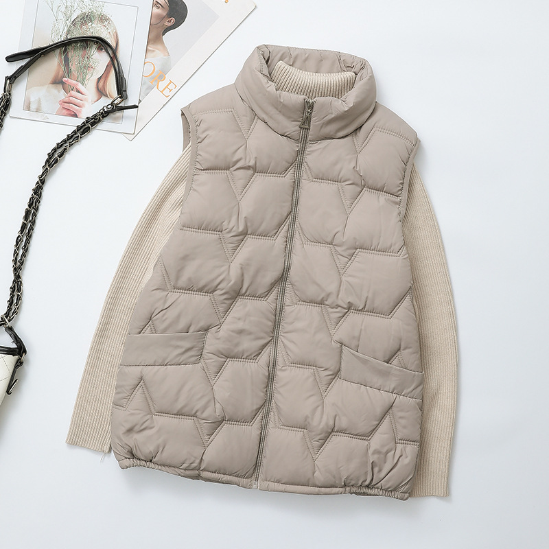 Large-size Down Cotton Vest For Fall And Winter