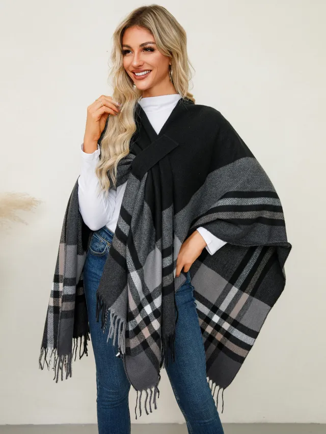 High grade Shawl Scarf Cashmere Knitted Cape Cloak Hei - Shop at LoveMi