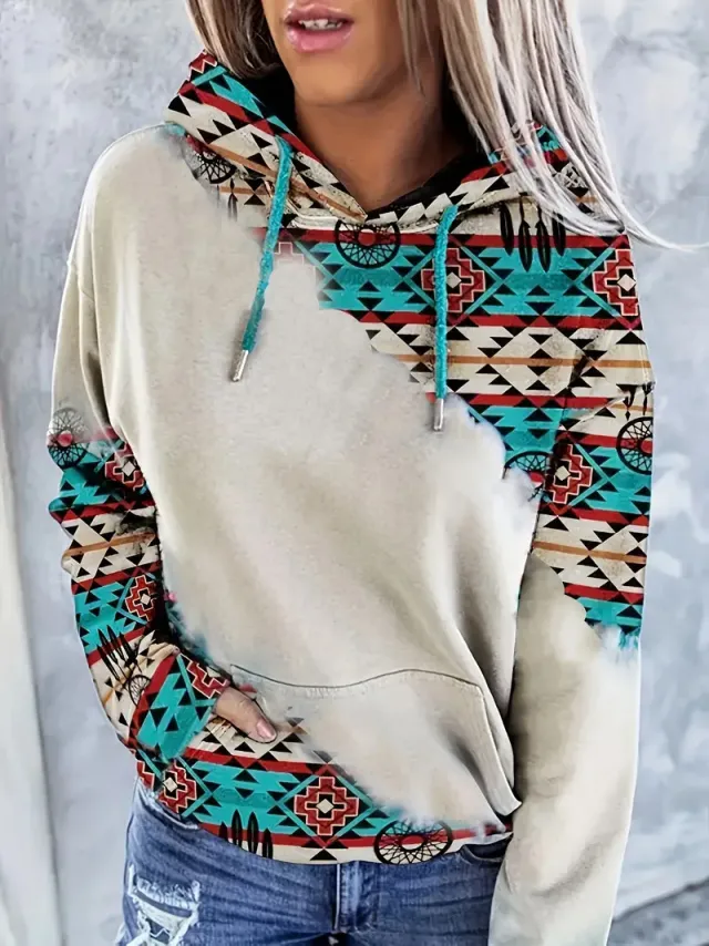 Women's Hoodie Fashionable Ethnic Style Casual Sports Hoodie Cxwy W 2 12 4Xl - Shop at LoveMi