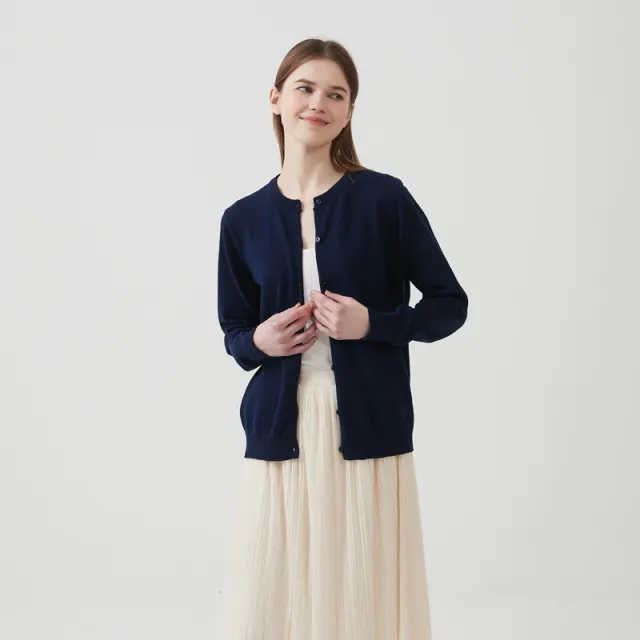 Single breasted Early Autumn Knitted Top Sweater Blue - Shop at LoveMi