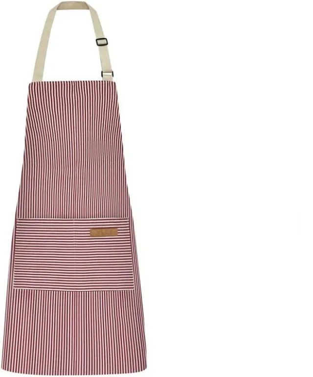 Halter Striped Polyester Restaurant Gardening Apron Red - Shop at LoveMi