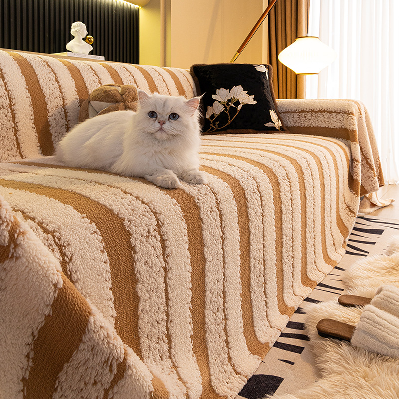 Light-luxuryHigh-end Winter Plush Sofa Cover