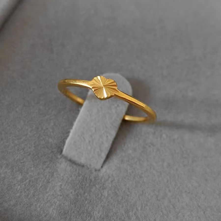 Colorfast Laser-Printed Little Heart Ring For Women