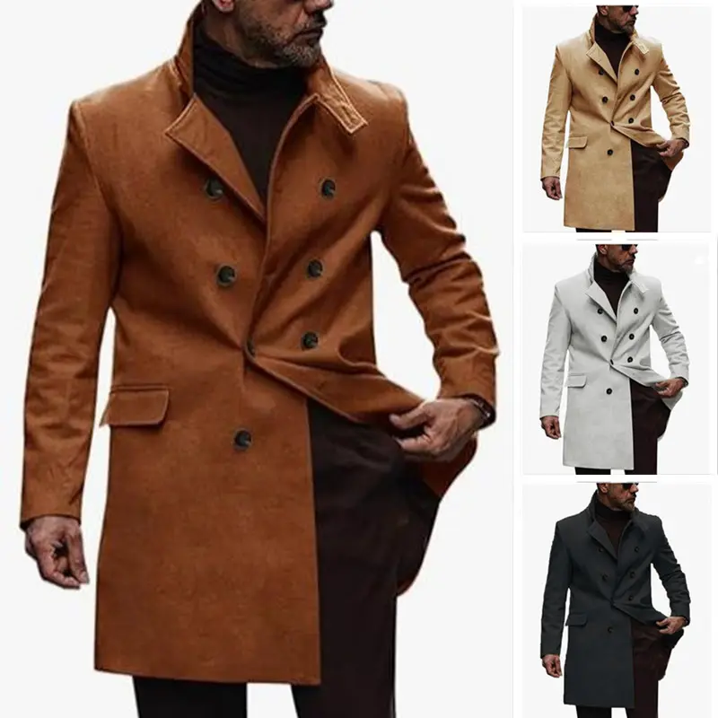 New Plus Size Woolen Coat Men