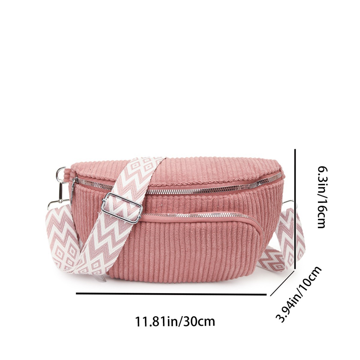 Stylish Corduroy Casual Minimalist Lightweight Crossbody Bag For Women