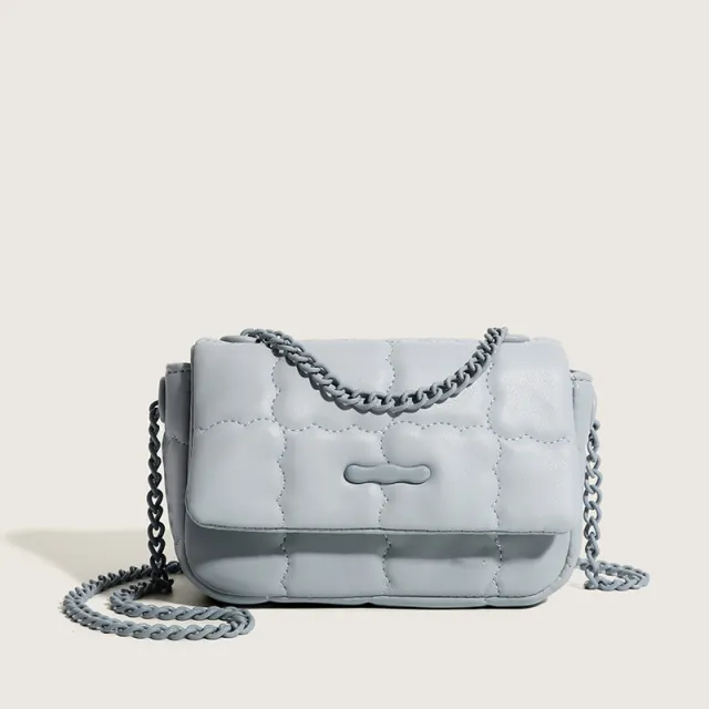 Casual High grade Plaid Women's Bag Classic Style Pure Color All matching Crossbody Blue - Shop at LoveMi