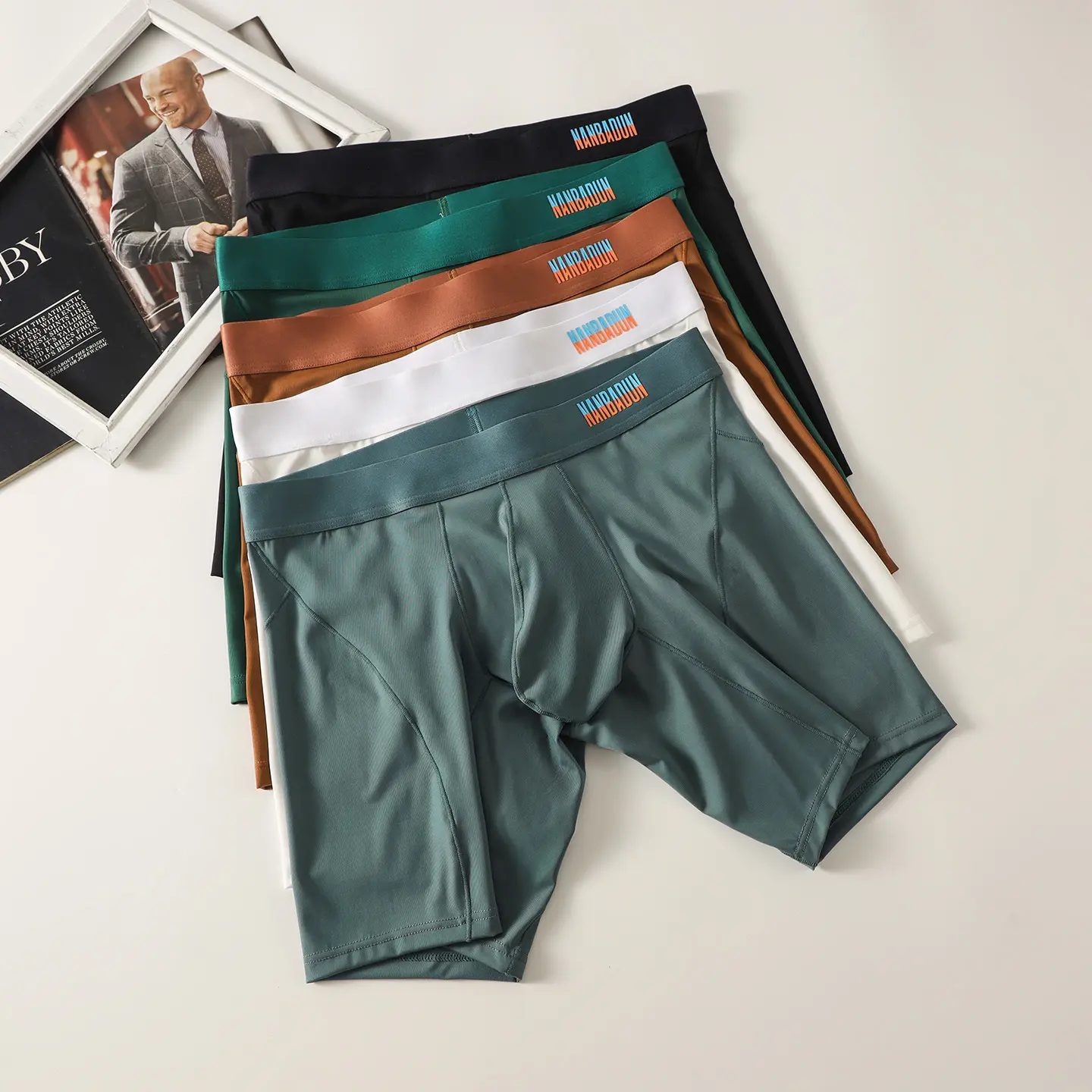 Breathable Mid-rise Sports Boxer Briefs Chafe-resistant