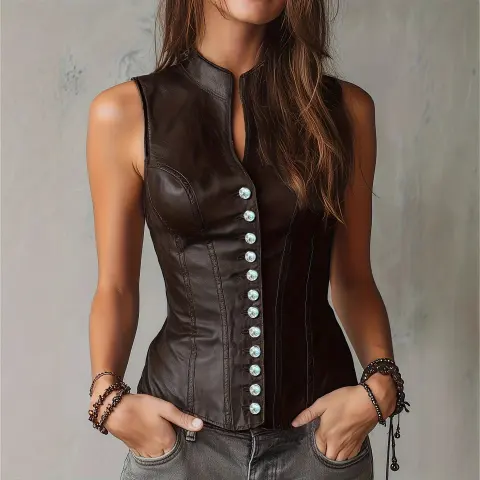 Stylish Minimalist Slim Fit Vest for Women