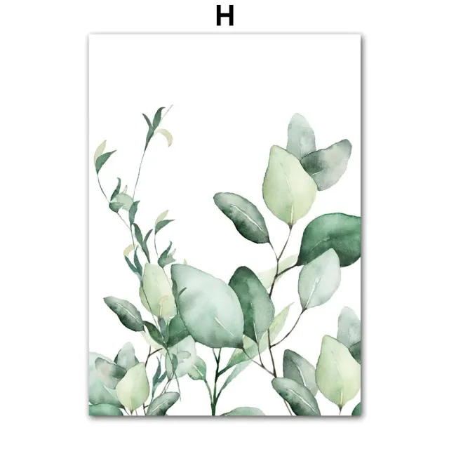 Green Watercolor Plant Leaf Monstera Poster Decorative Art Print H - Shop at LoveMi