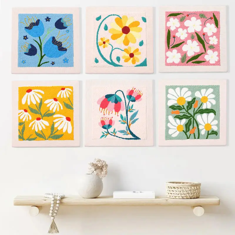Embroidery Material Package Kit Handmade Diy Photo Frame Hanging