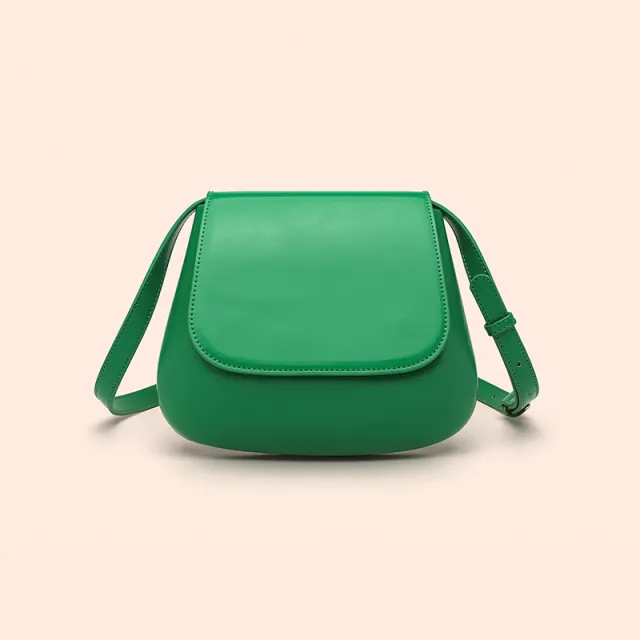 Crossbody Bag Vegan Leather Women Retro Small Saddle Satchel Shoulder Bag With Long Adjustable Strap Green - Shop at LoveMi
