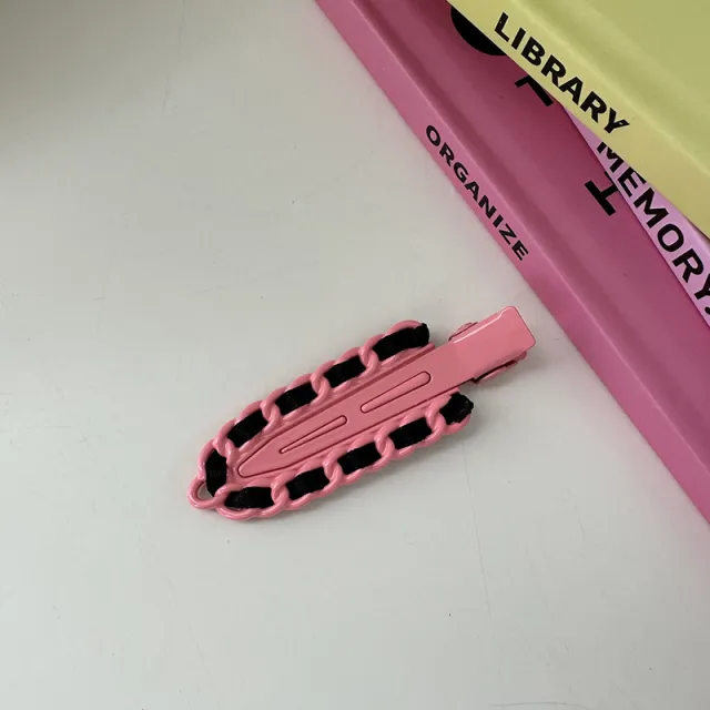 Dopamine Hair Accessories Y2g Barrettes Metal Traceless Clip Color Advanced Sense Small Hairpin Bang Side Clip Headdress Pink - Shop at LoveMi
