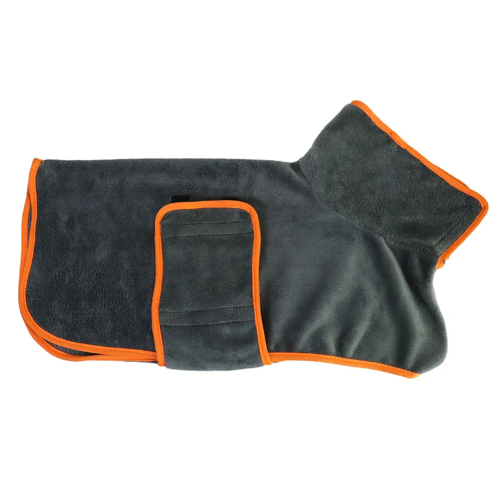 Pet Super Absorbent Quick Drying Fiber Bath Towel - Gray
