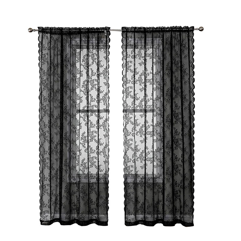 Black Lace Curtain Rod