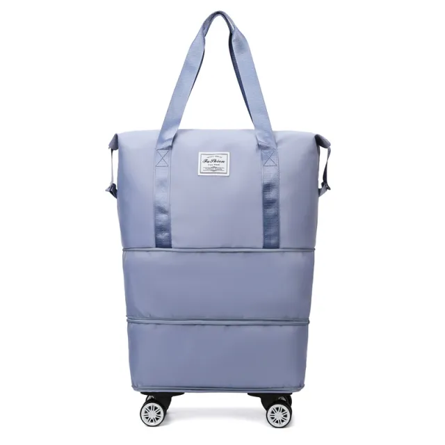Large capacity Travel Bag With Omnidirectional Wheels Blue - Shop at LoveMi