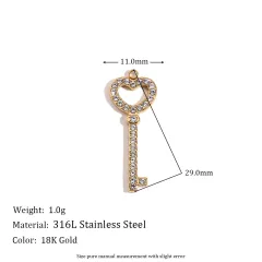 Mini And Simple Ornament Accessories 18K Gold Micro Inlay Colourful Crystals - 4 Style - View 1