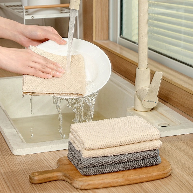 Corn Rag Thickened Kitchen Absorbent Oil-absorbing Household Lint-free Oil-removing Seamless Cleaning Cloth