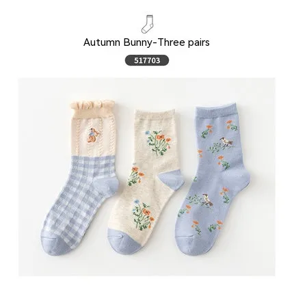 Cartoon Mid Tube Trendy Cotton Women's Socks Set517703 - Shop at LoveMi