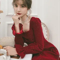 Bridal Toast Attire Red Autumn Party Look - Red - View 1