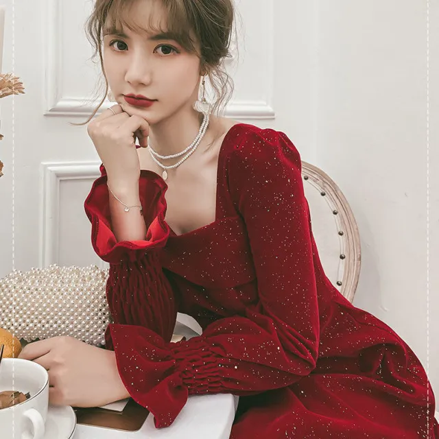 Bridal Toast Attire Red Autumn Party Look Red - Shop at LoveMi