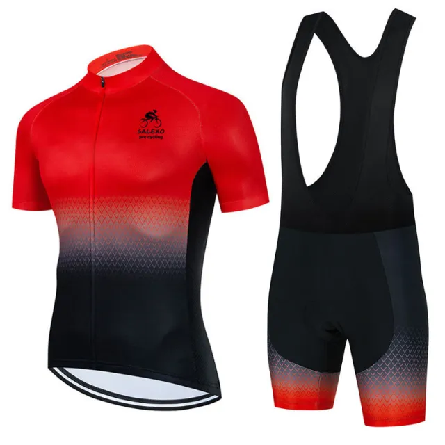 Cycling Clothes Suit Breathable Short Sleeve Suspender Shorts 3 Set - Shop at LoveMi