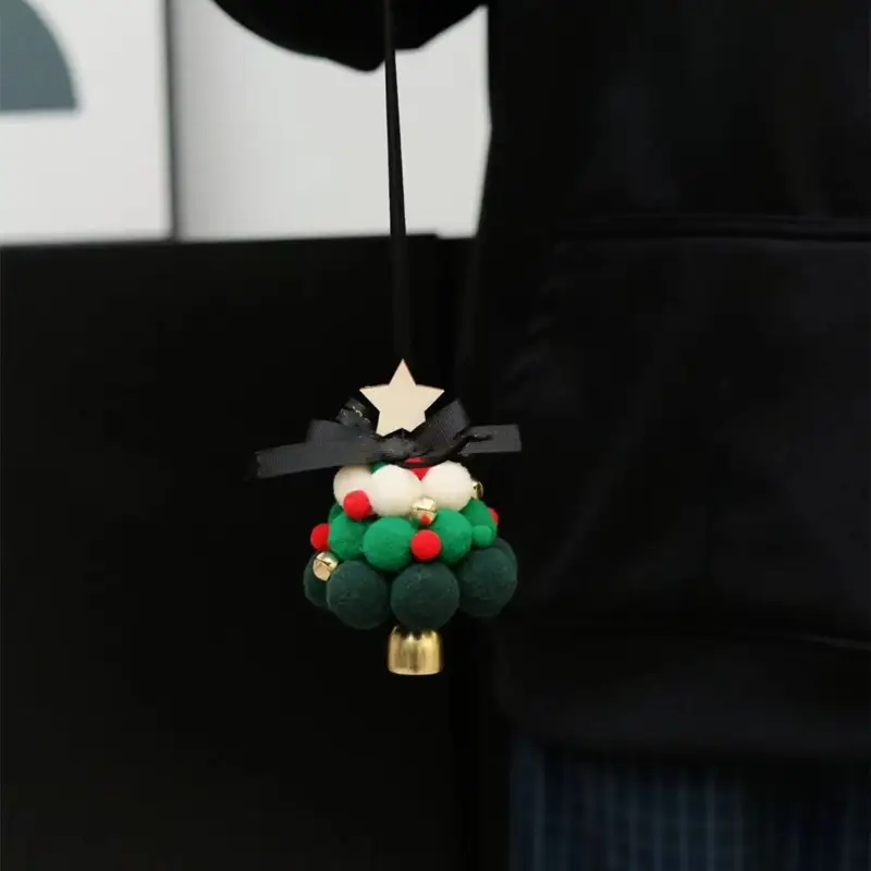 Christmas Tree Decoration Pendant Fabric Gingerbread Man Doll Car