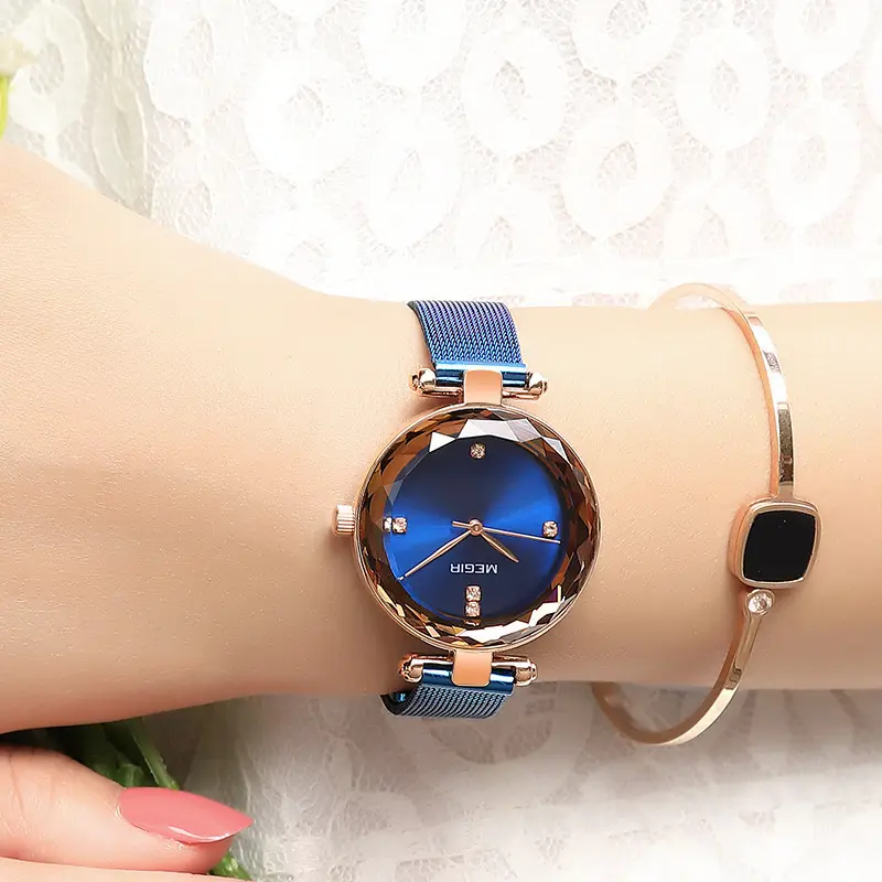 Stylish Cut-mirror Imported Movement Quartz Womens Watch