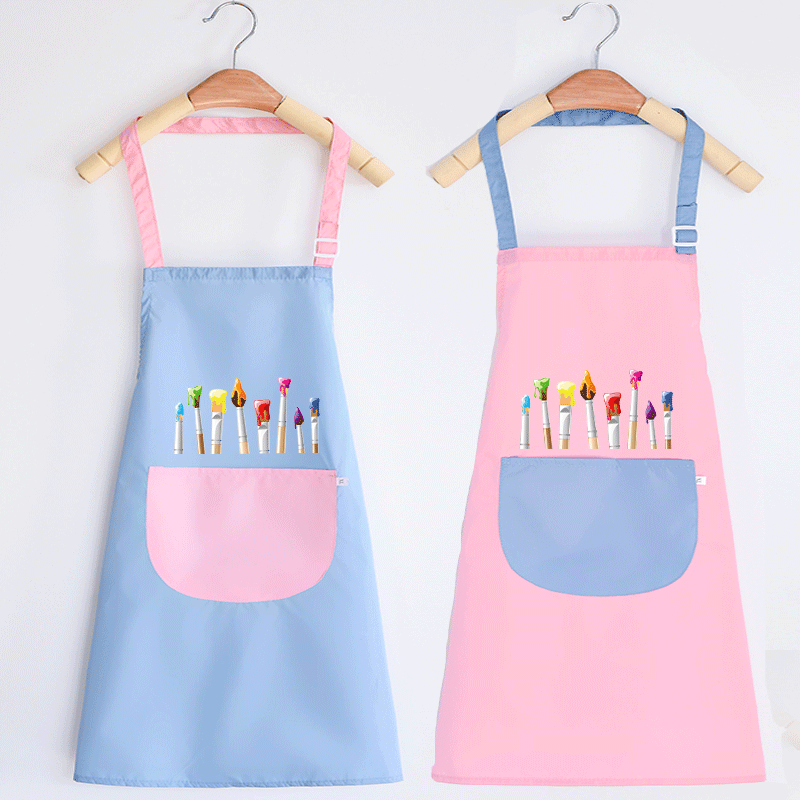 Painting Girl Waterproof Kitchen Childrens Apron