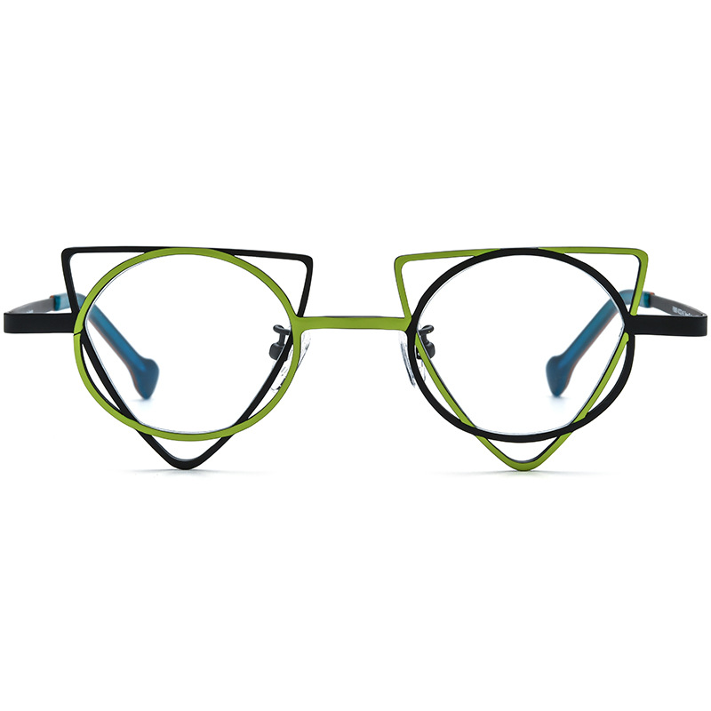 Colored Cat-eye Ultra-light Pure Titanium Myopia Glasses - Image 9