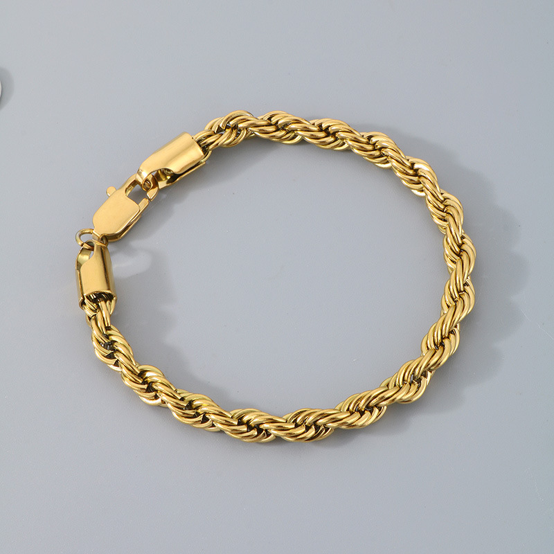 Hip-hop Trendy Braided Chain Couple Bracelet Accessory